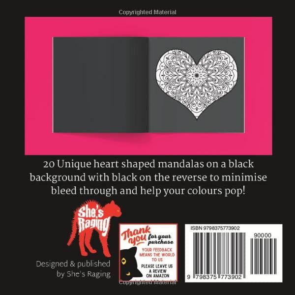 The Best Little Heart Shaped Mandala Travel Colouring Book for Adults - Image 2