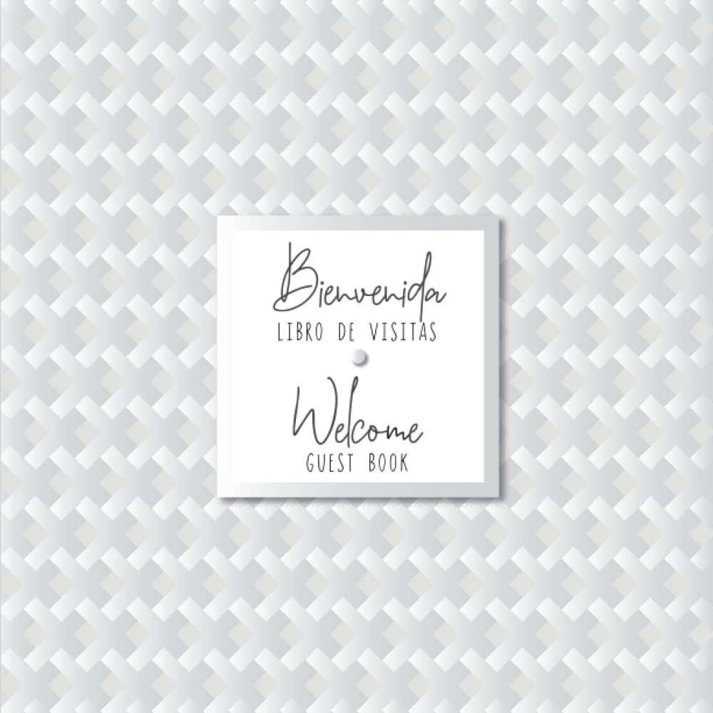 Spanish English Bilingual Guestbook for Visitors – Rattan