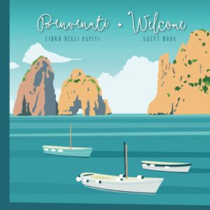 Italian English guestbook with capri coastline