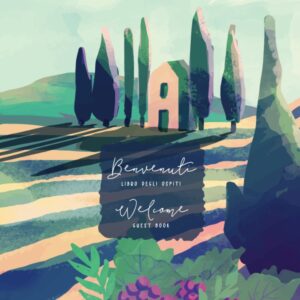 Italian English guestbook with Tuscan countryside