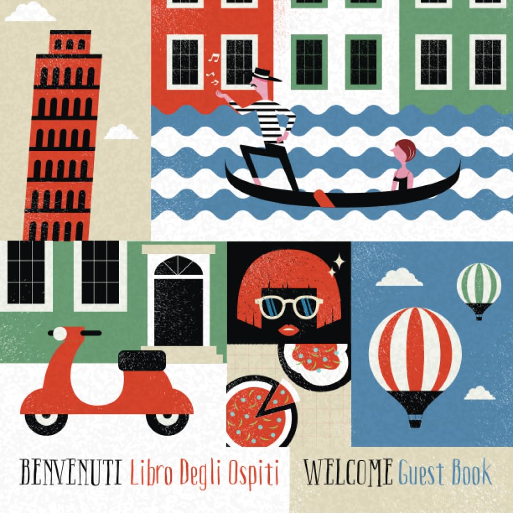 Italian English Bilingual Guestbook for Visitors – Pop Art Italy