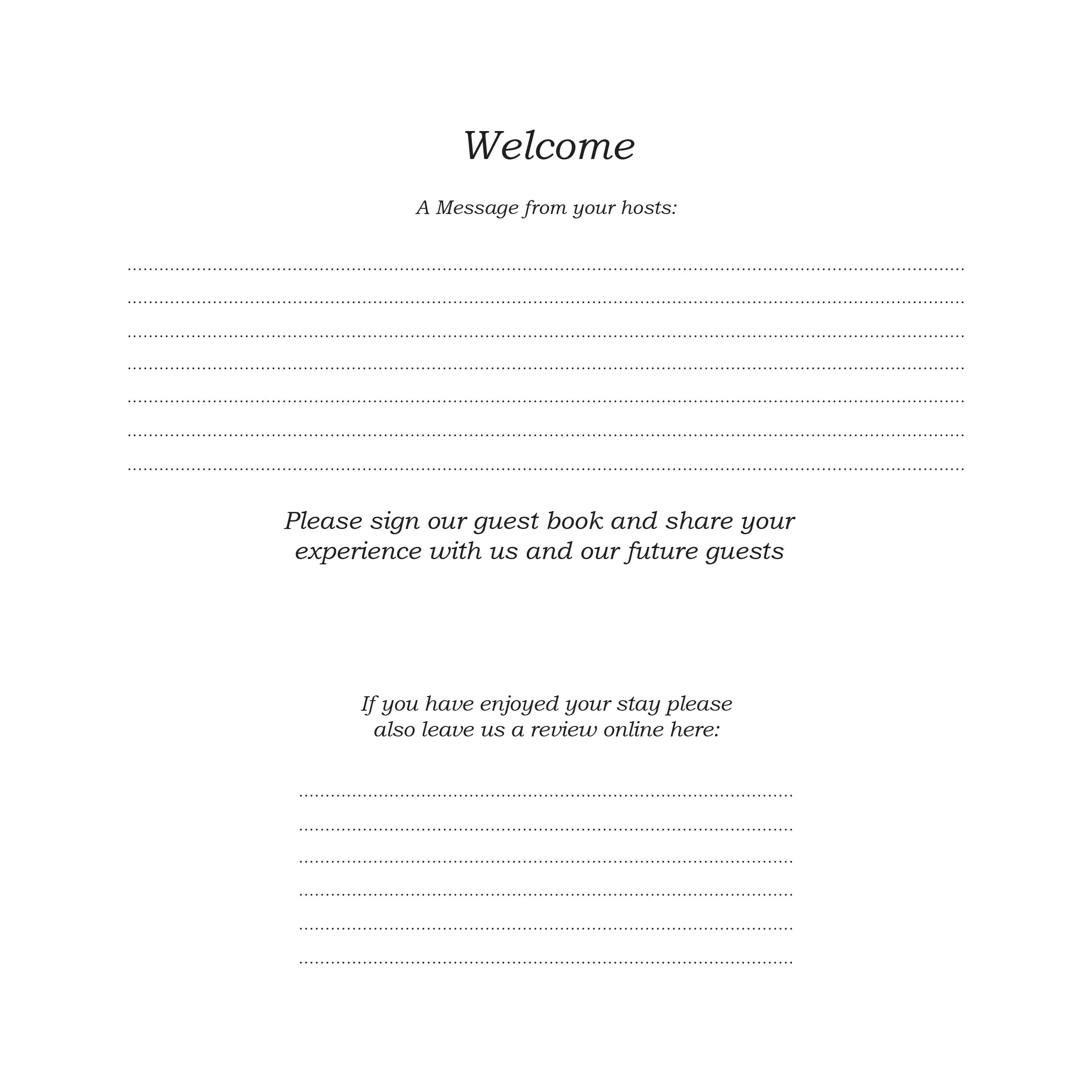 English Guestbook for Visitors - Eucalyptus and Olive Branch - Image 2