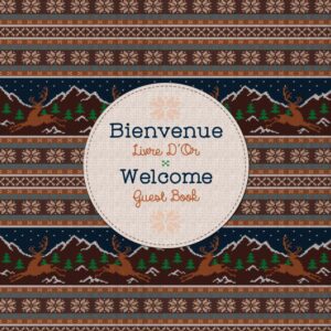 bilingual French and English Woollen Knit Guest Book for Visitors