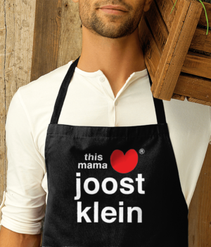 Cotton Apron - white text